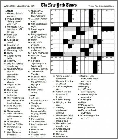 Nyt Printable Crossword Puzzles : They re equally good for kids